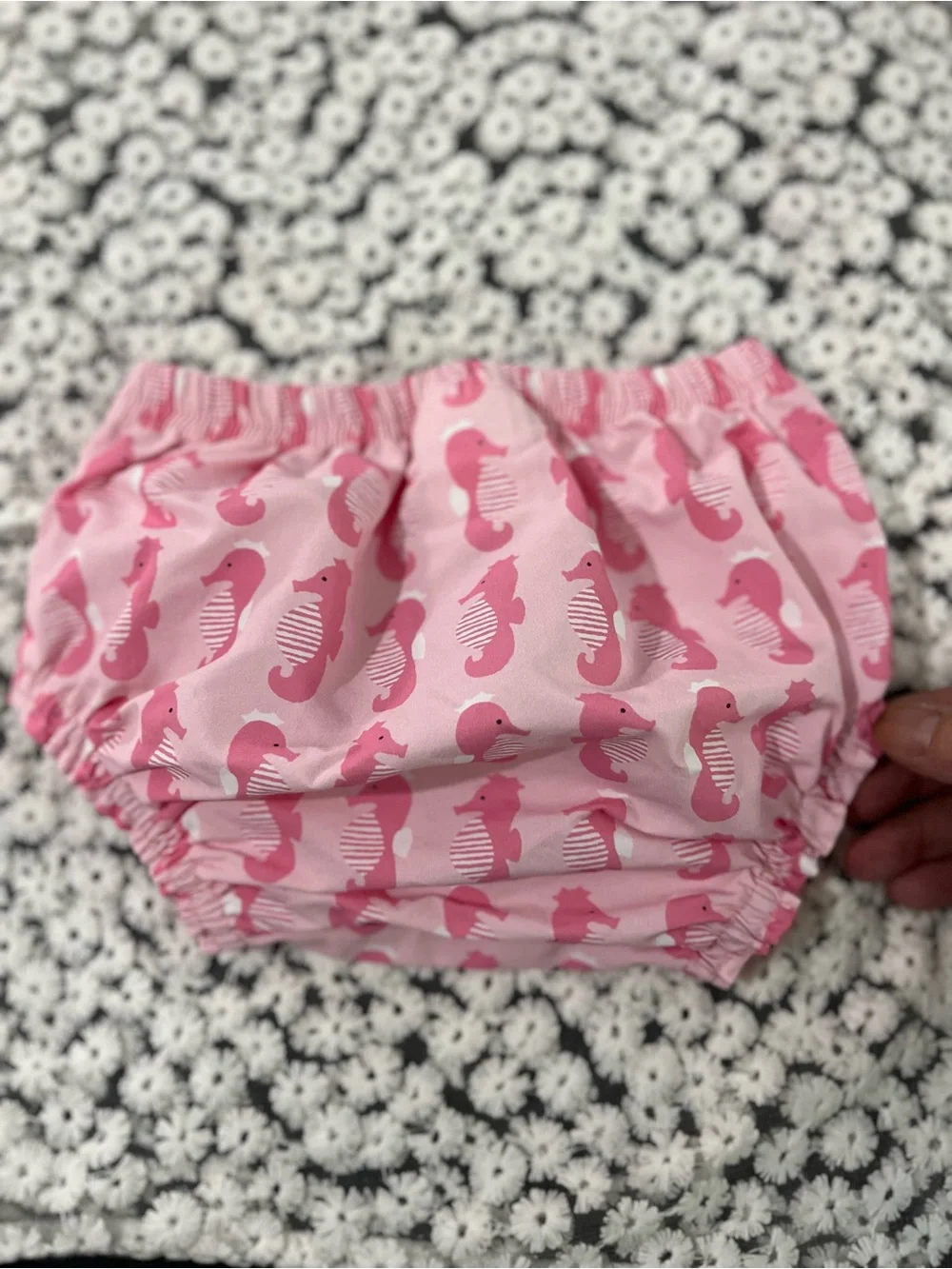 Pottery Barn Seahorse Swim Diaper Cover • Pink • Bloomers